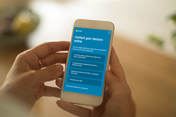 eConsult App on mobile device